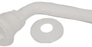 DUCHA CON CAÑO REGULABLE Y ORIENTABLE PLASTICA BLANCA