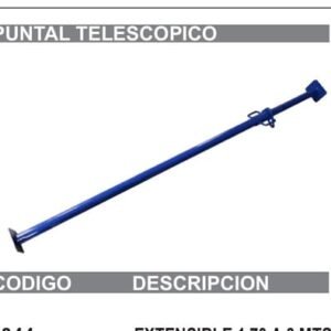 PUNTAL TELESCOPICO EXTENSIBLE 1.70 A 3 MTS.