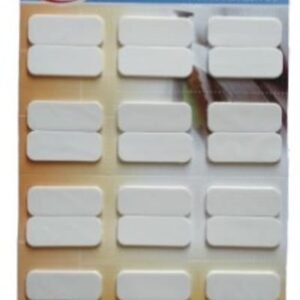 TOPETINA RECTANGULAR BLANCA BLISTER X 12 UN.